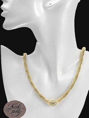 Kirks Folly RITZY ROPE Weave Magnetic 18" Interchangeable Necklace Goldtone
